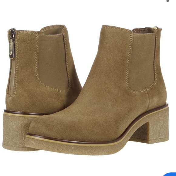 Blondo Lima Tan Waterproof Suede Chelsea Ankle‎ BootsSize 8.5 New Without Box